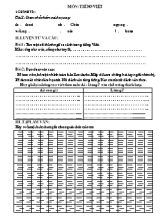 Bài tập cuối Tuần 10 môn Toán + Tiếng Việt Khối 3